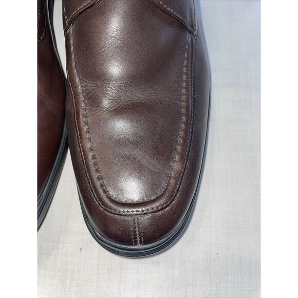 Cole Haan Dress Shoes Mens Sz 11.5 M Chocolate Brown Leather Oxfords Block Heels main image 4